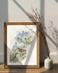 Blomsterliv I | Forglemmigej og nældens takvinge | Kunsttryk