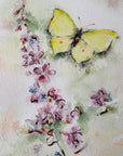 Citronsommerfugl i gederams | Fine Art Giclée kunsttryk
