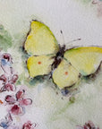 Citronsommerfugl i gederams | Fine Art Giclée kunsttryk