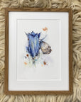 Ensianblåfugl | Fine Art Giclée kunsttryk