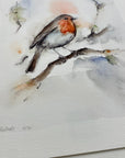 Rødhals | Fine Art Giclée kunsttryk