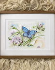 Sortplettet blåfugl | Fine Art Giclée kunsttryk