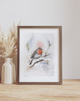 Rødhals | Fine Art Giclée kunsttryk