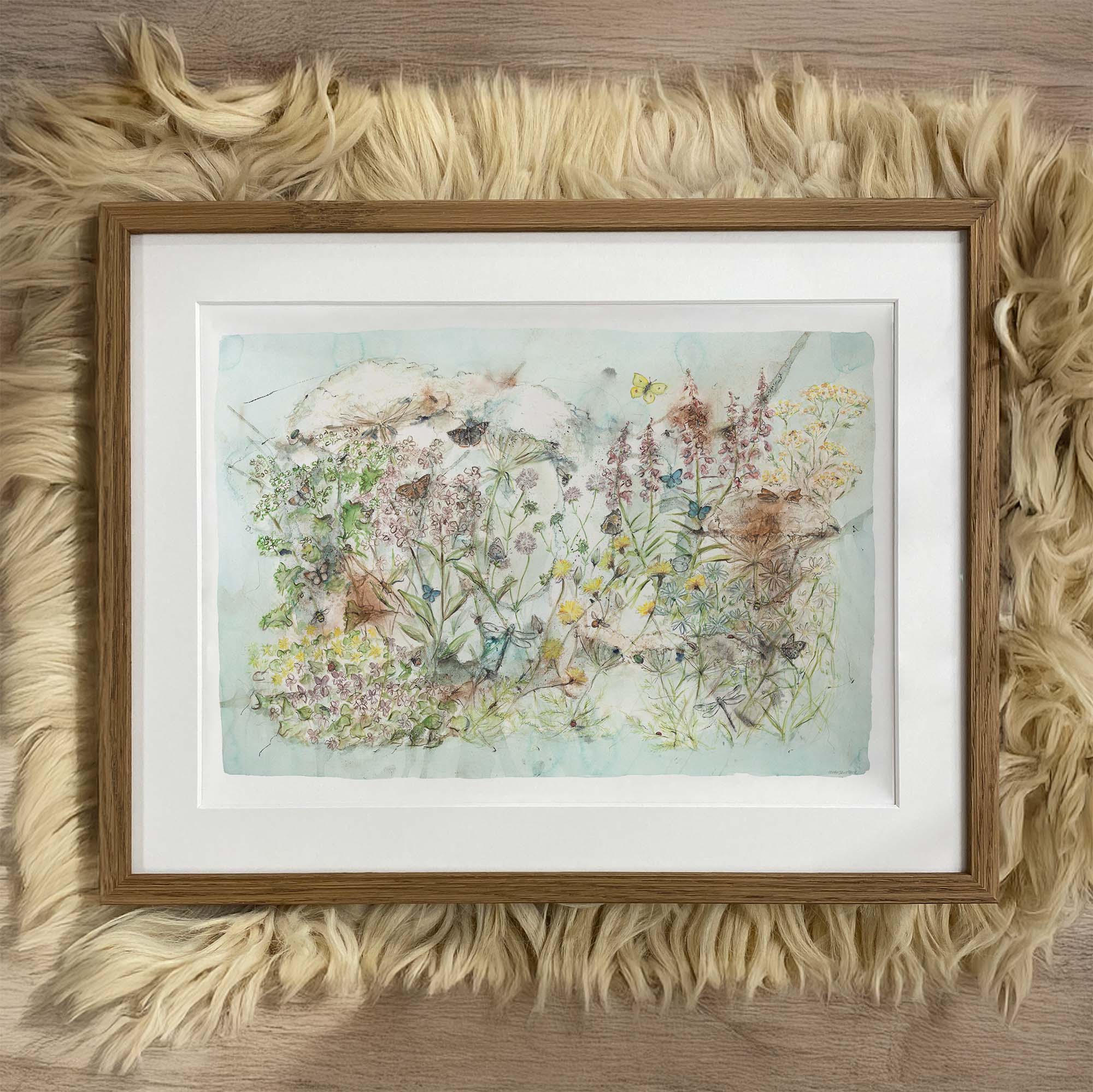 Martsviol og løgkarse | Fine Art Giclée kunsttryk