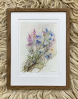 Blomsterliv II |  Gederams og blåfugle | Kunsttryk