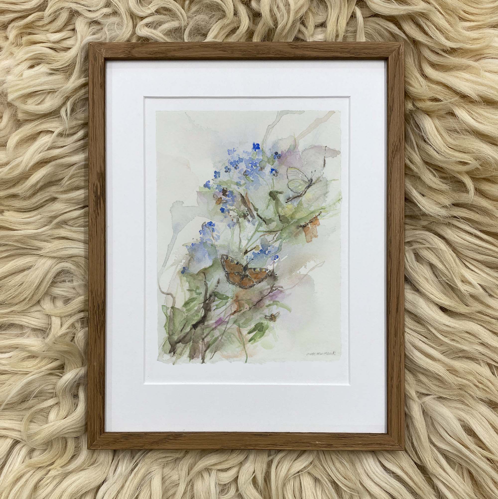 Blomsterliv I | Forglemmigej og nældens takvinge | Kunsttryk