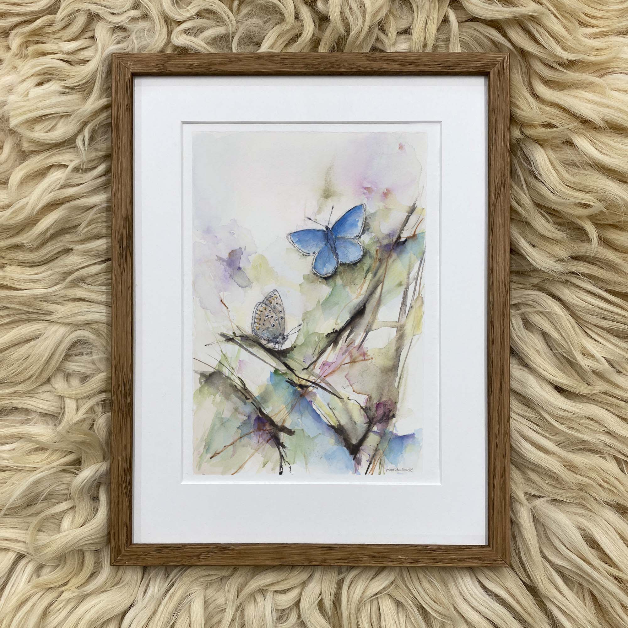 Blomsterliv IV |  Blåfugle | Kunsttryk